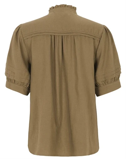 Soft Rebels - SRYindi Frill Bluse - Sepia